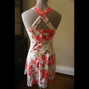 ​🌸 ModCloth Sweetheart Halter A-Line Mini Dress - Watercolor Floral Print 🌸